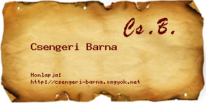 Csengeri Barna névjegykártya